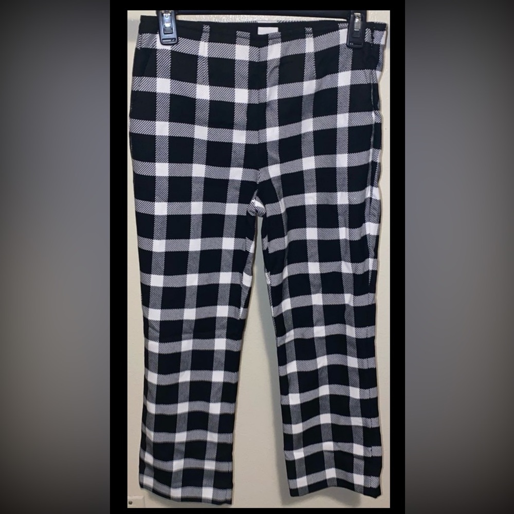 GAP Plaid Dress Pants 2 Petite Flare Crop